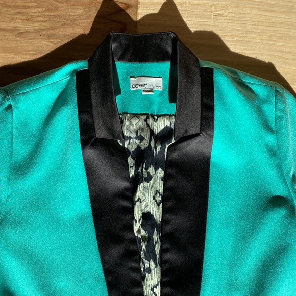 COVET Blazer Roll Cuff Contrast Lining - Picture 3 of 7